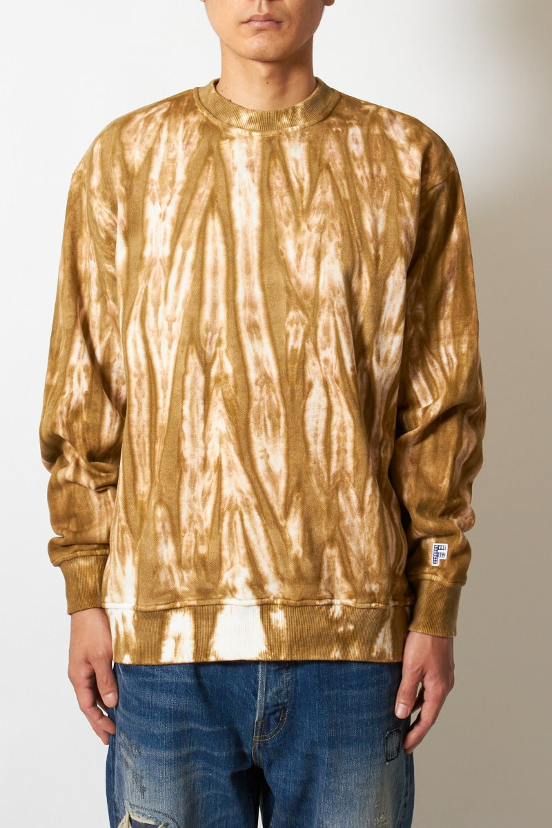 TIE DYE SWEAT SHIRT BROWN