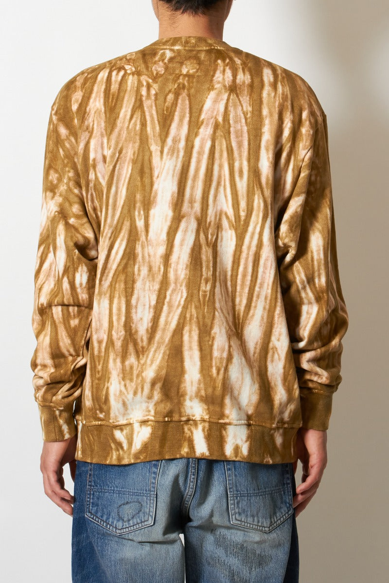 TIE DYE SWEAT SHIRT BROWN