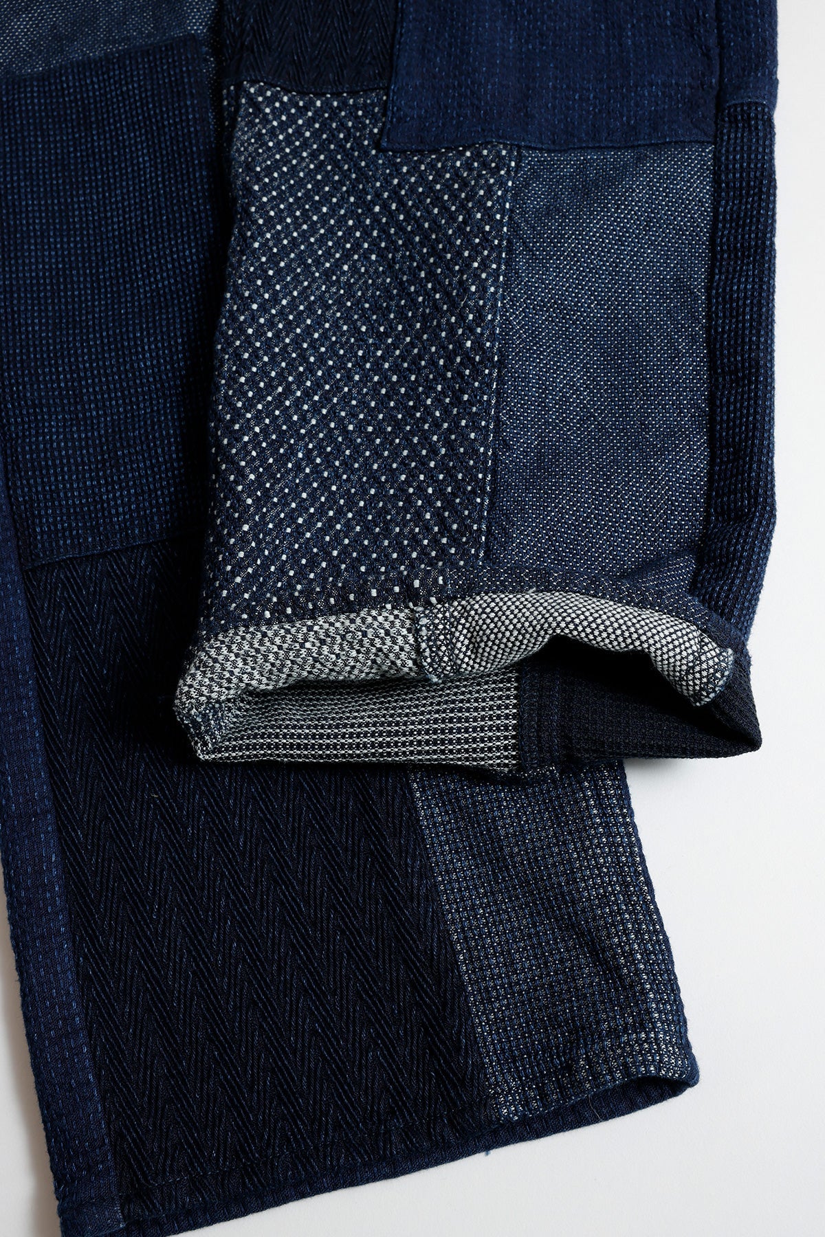 PATCHWORK WIDE PANTS RINSE