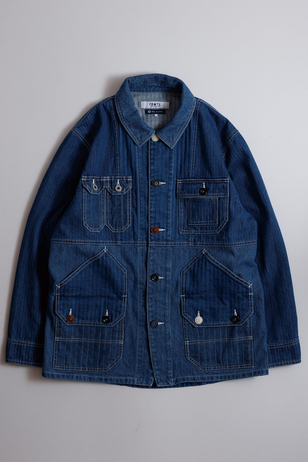 FDMTL COVERALL JACKET パッチワーク カバーオール　デニム3 PATCHWORK COVERALL JACKET 3YR WASH – FDMTL