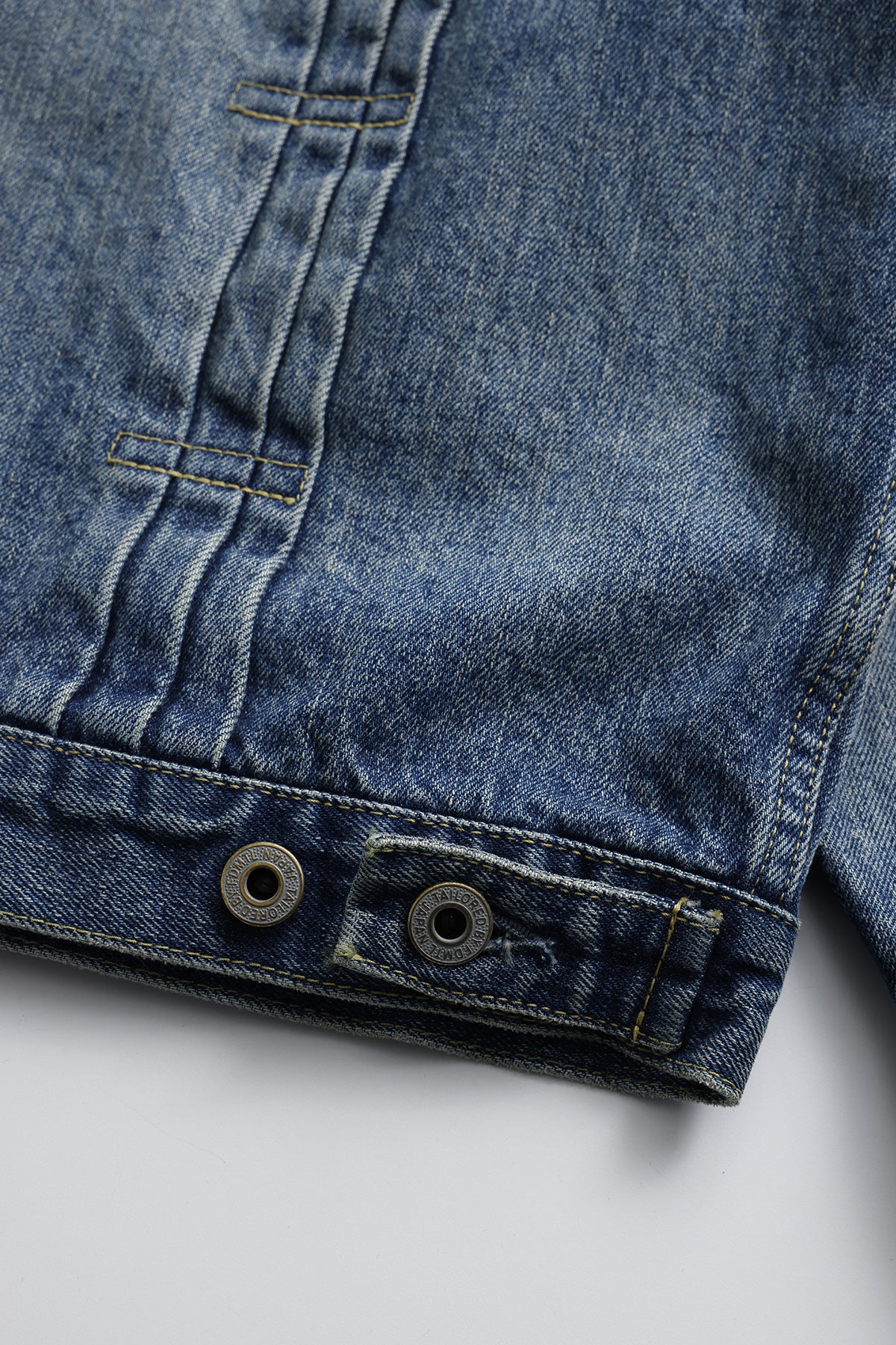 PLEATS DENIM JACKET 3YR WASH