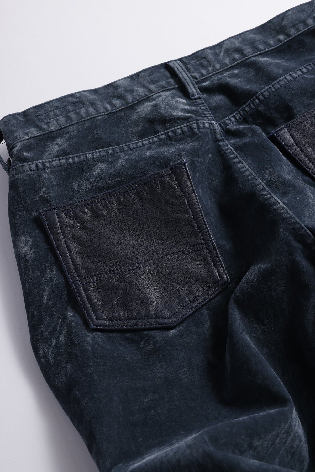 FLOCK LEATHER HAKAMA PANTS RINSE