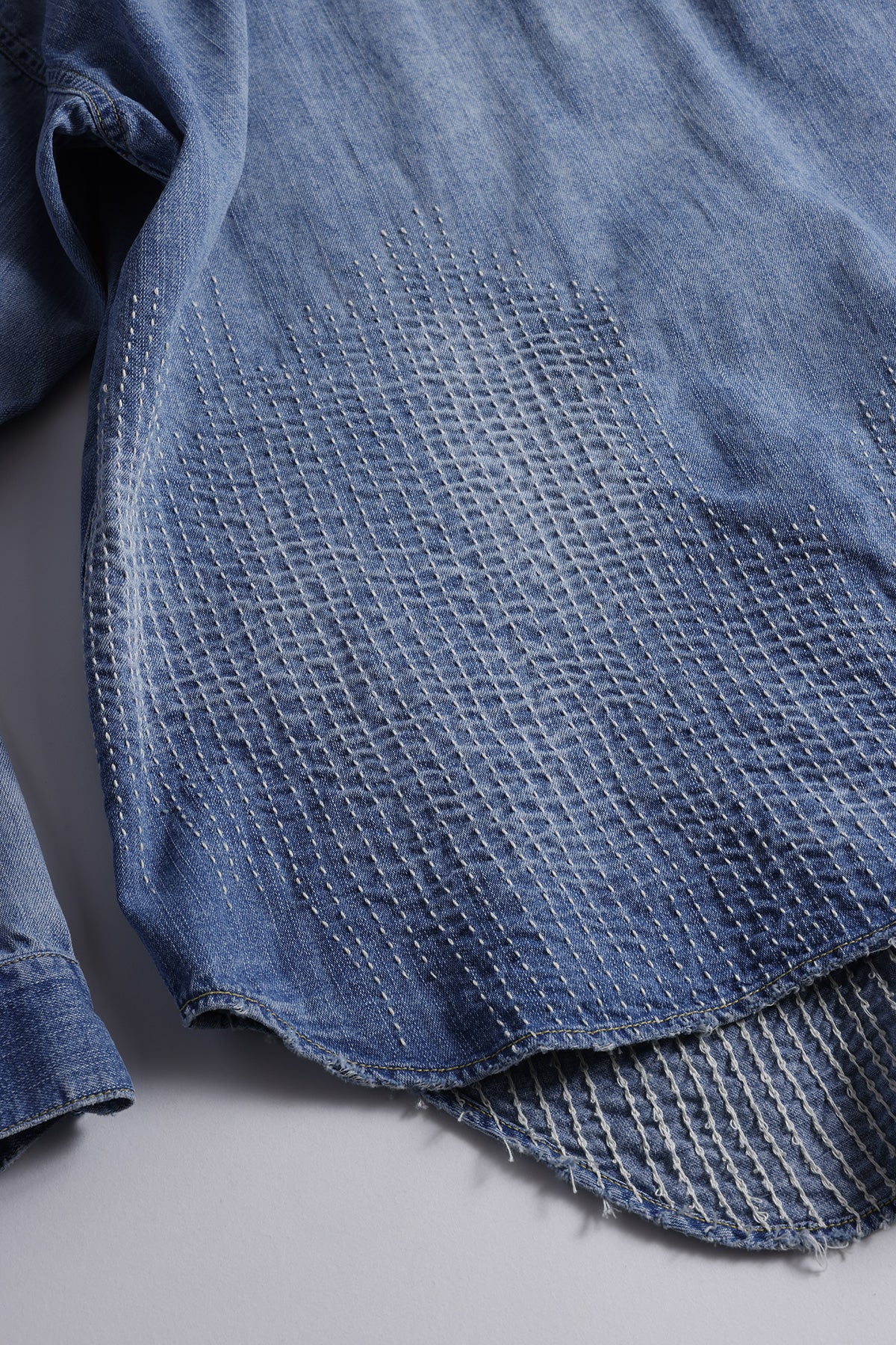DENIM LONG SHIRT 5YR WASH