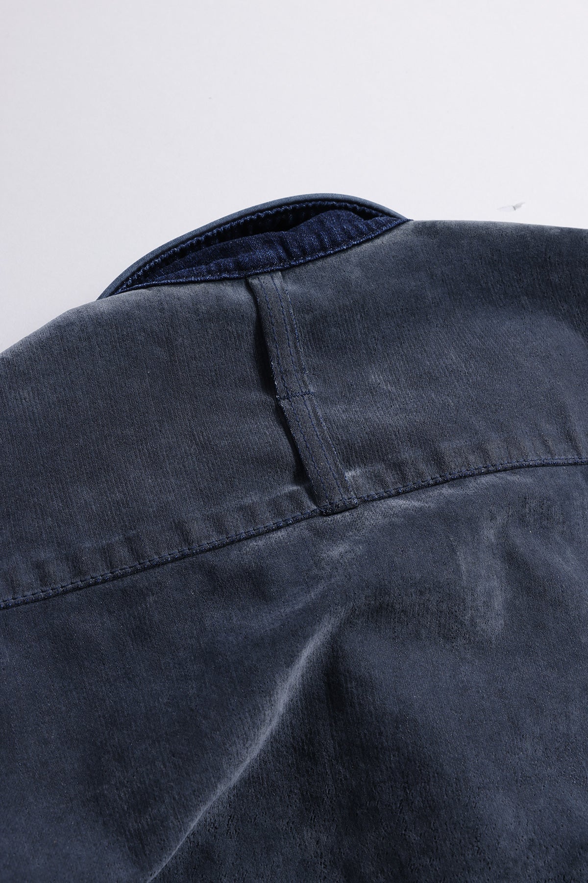 FLOCK LEATHER SHIRT JACKET 3YR WASH