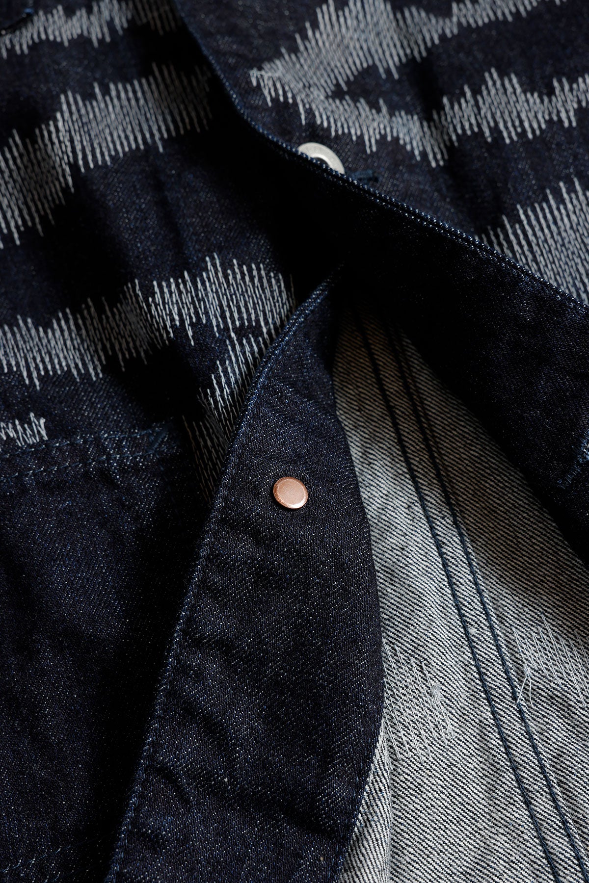 TIGER SASHIKO COVERALL JACKET RINSE