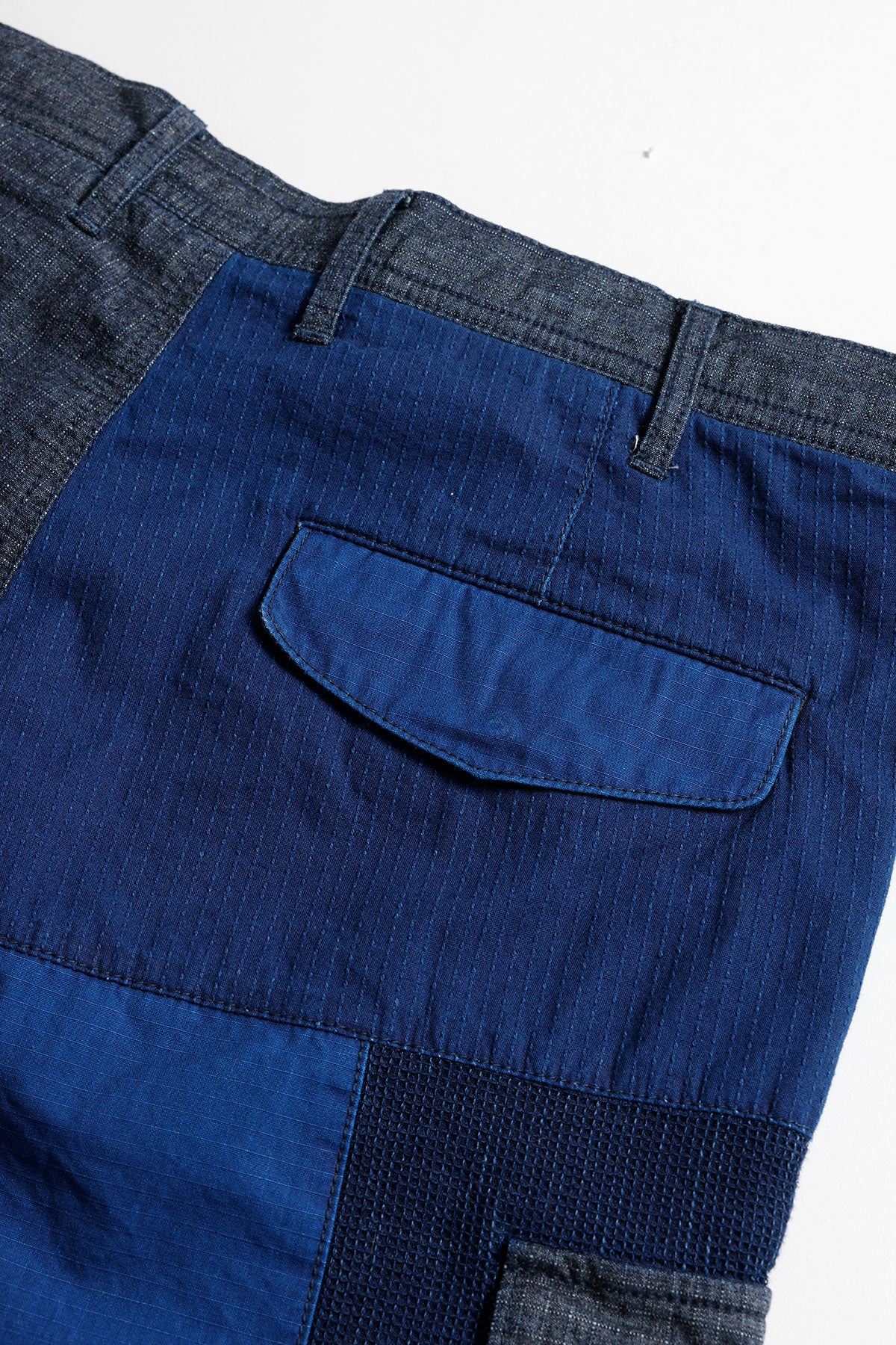 PATCHWORK CARGO SHORT PANTS RINSE