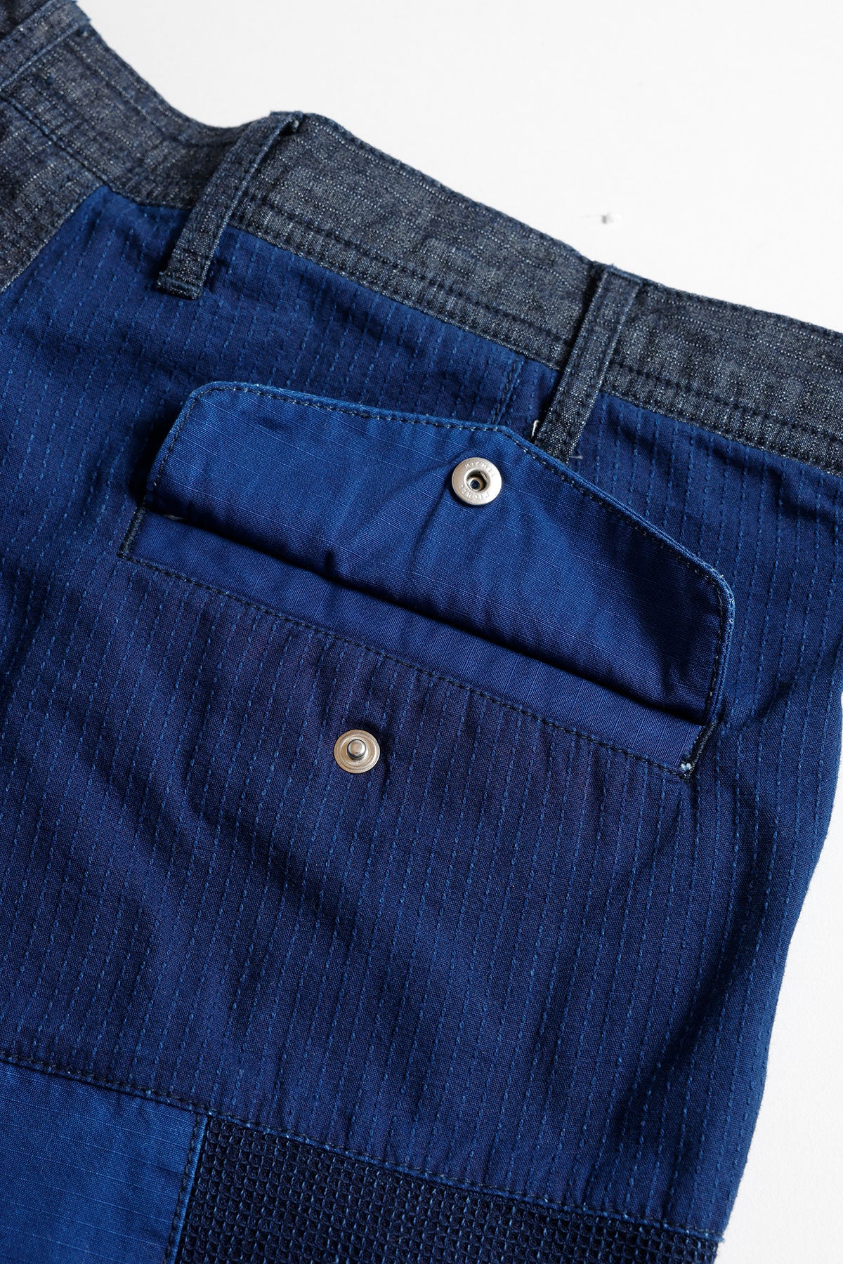 PATCHWORK CARGO SHORT PANTS RINSE