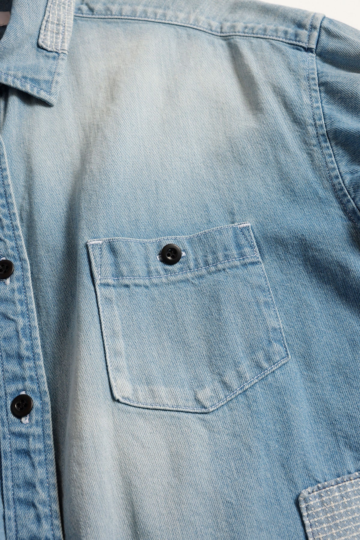 <WOMENS FIT> DENIM SHIRT 3YR WASH