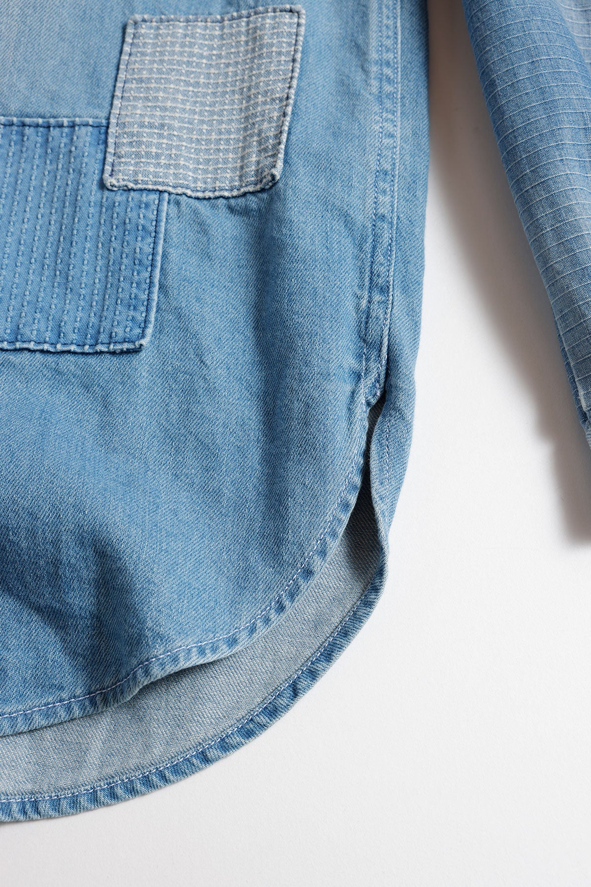 <WOMENS FIT> DENIM SHIRT 3YR WASH