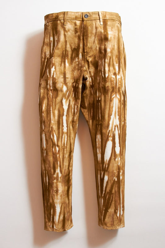 TIE DYE TAPERED PANTS BROWN