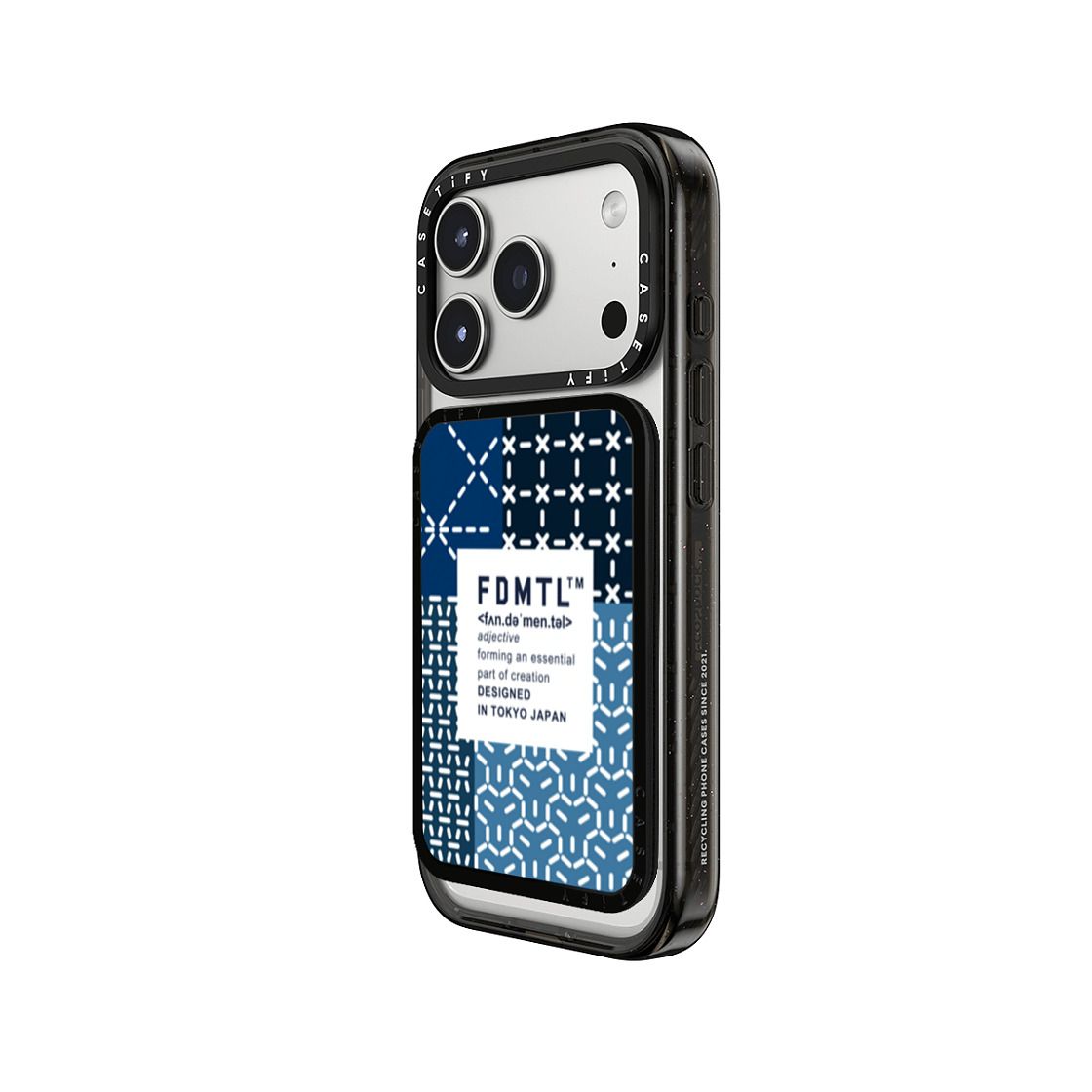 Block Sashiko Snappy Cardholder Stand