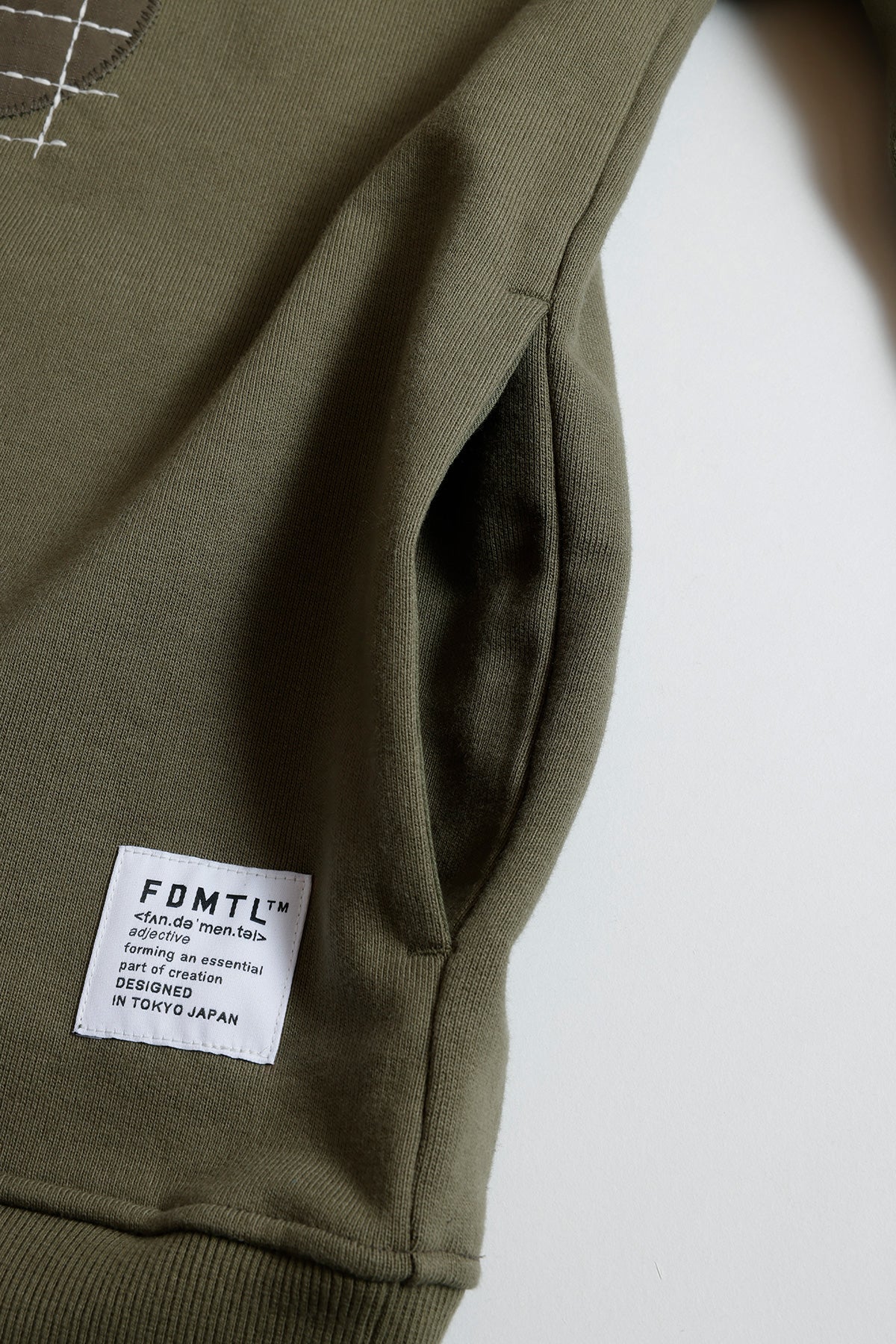 BORO EMBROIDERED HOODIE (KHAKI)