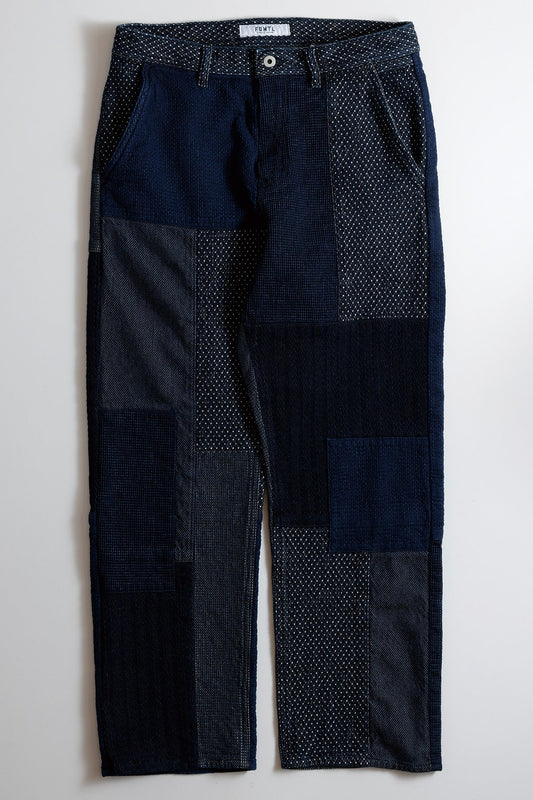 PATCHWORK WIDE PANTS RINSE