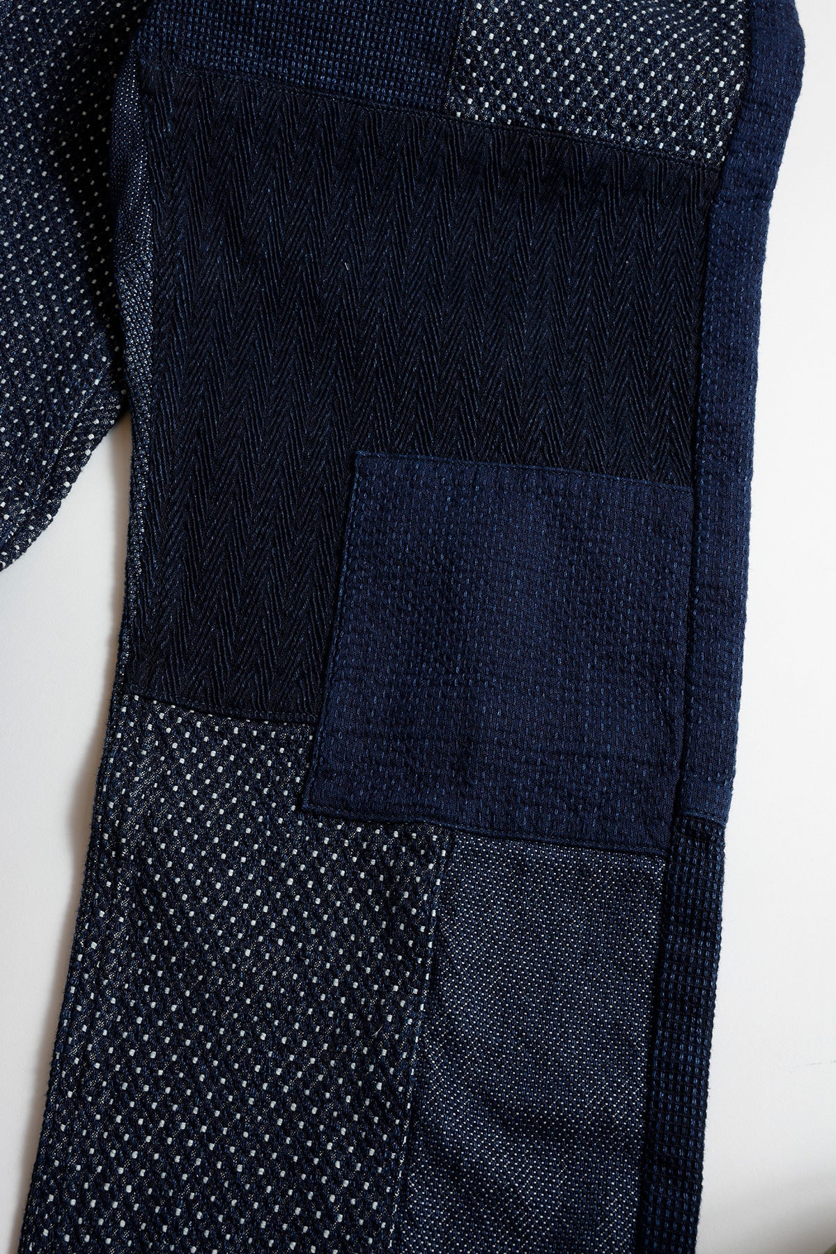 PATCHWORK WIDE PANTS RINSE