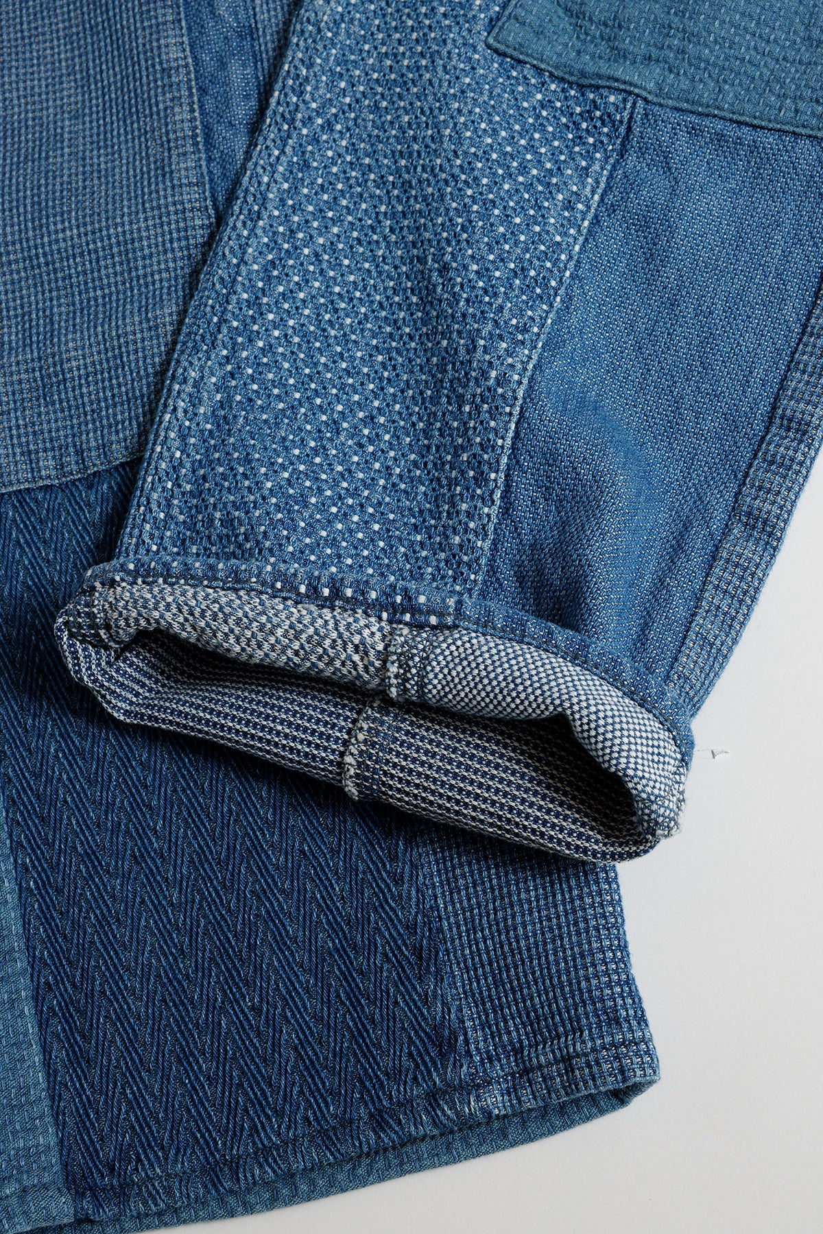 PATCHWORK WIDE PANTS 3YR WASH