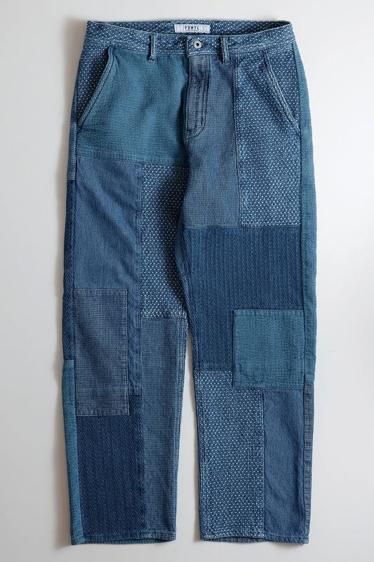 PATCHWORK WIDE PANTS 3YR WASH