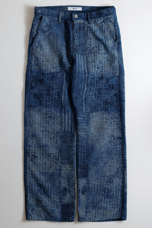 BORO JAQUARD WIDE PANTS RINSE