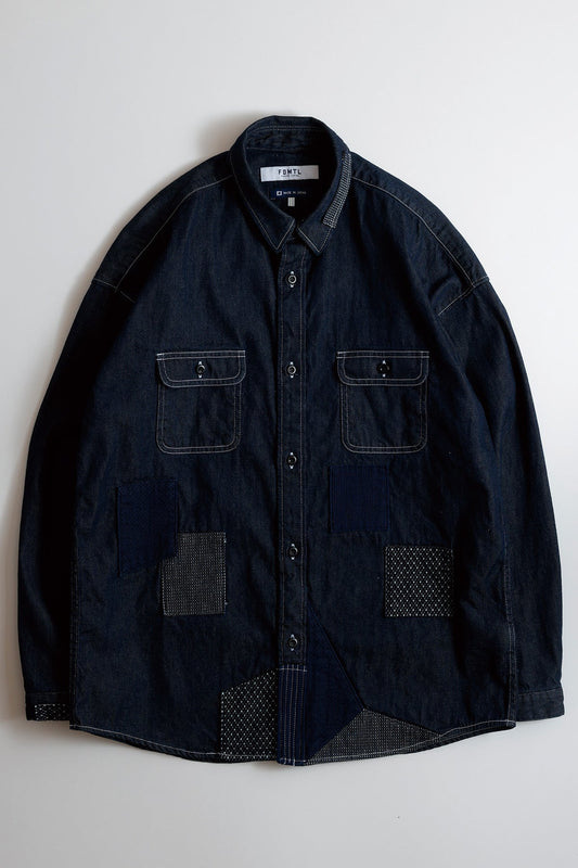 PATCH DENIM SHIRT RINSE