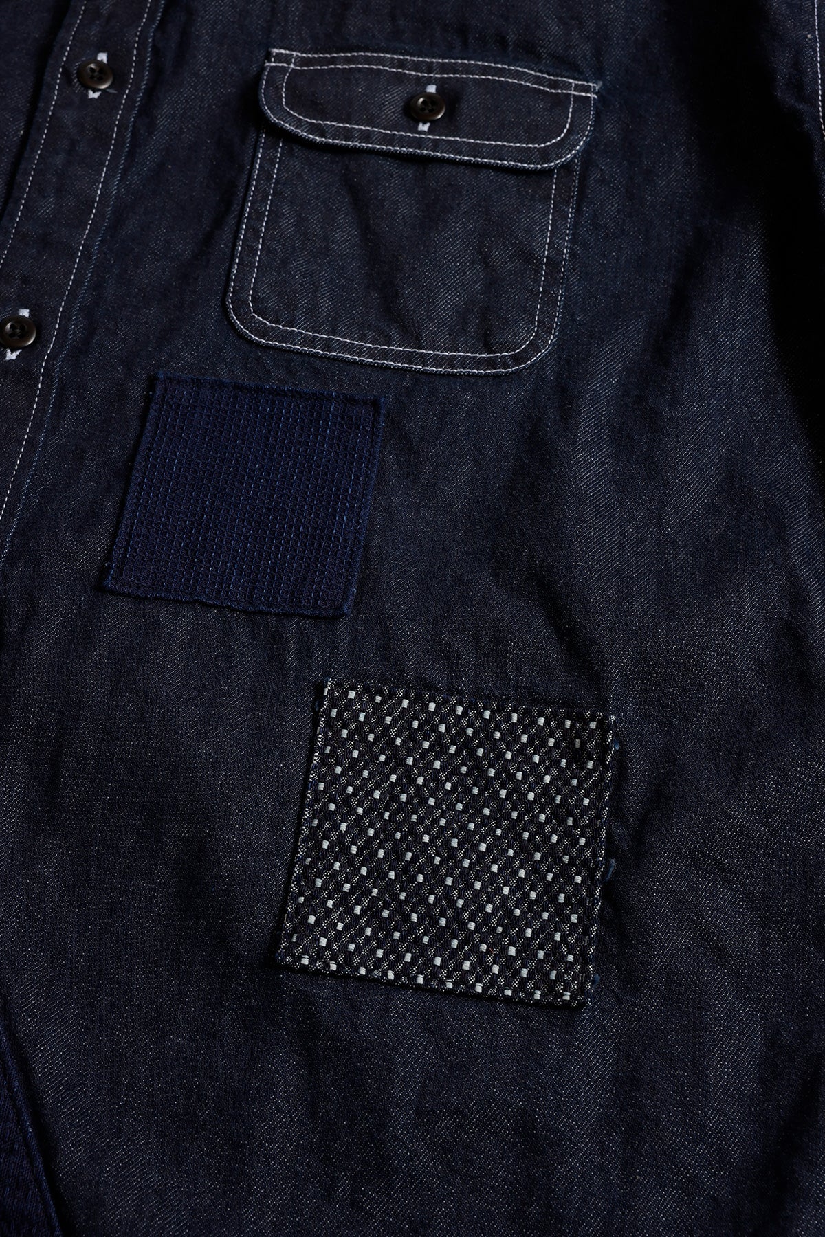 PATCH DENIM SHIRT RINSE