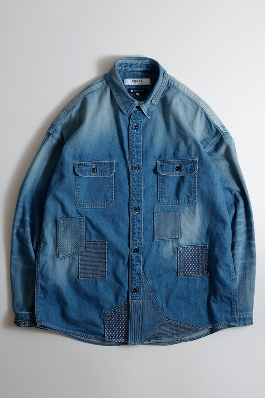 PATCH DENIM SHIRT 5YR WASH