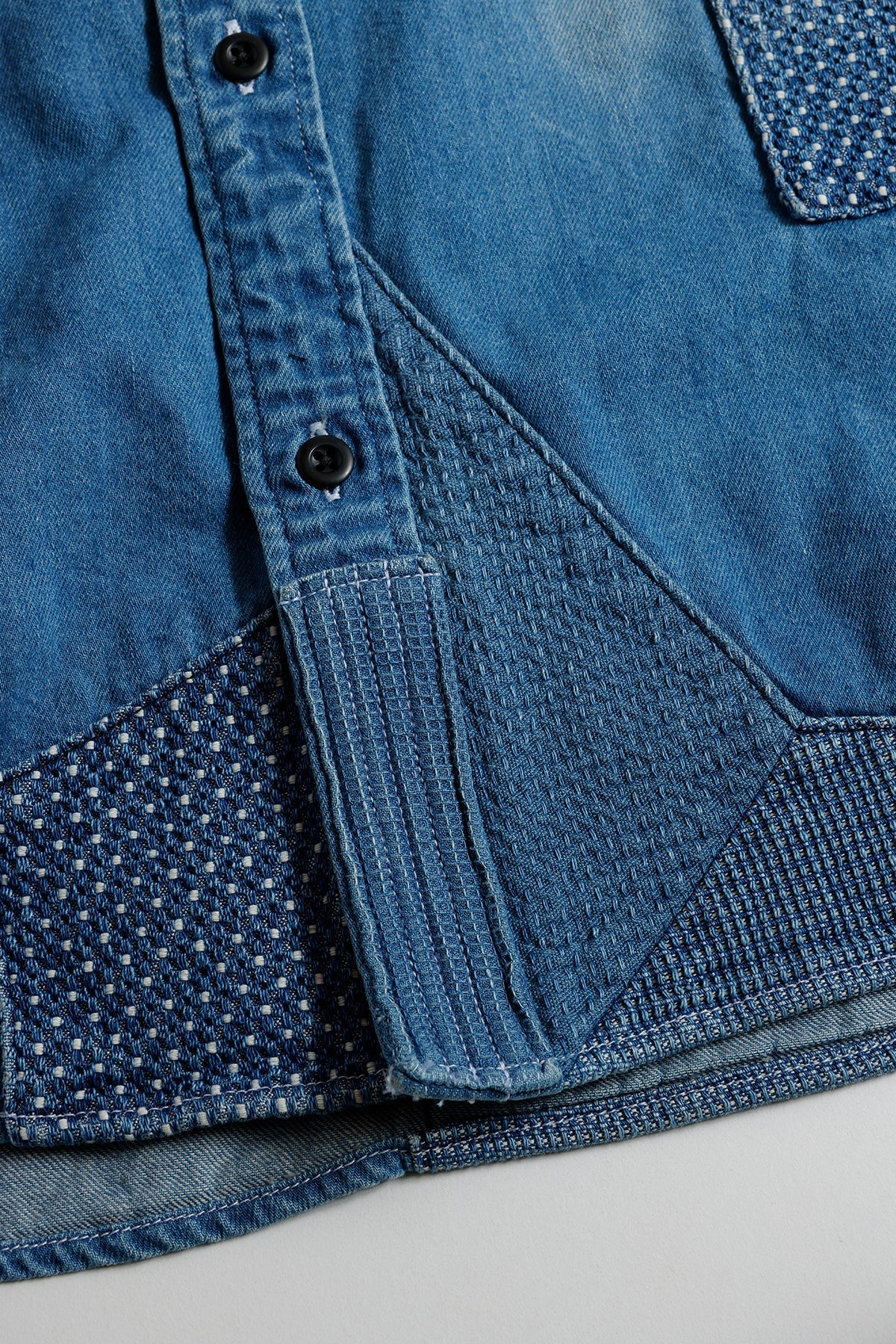 PATCH DENIM SHIRT 5YR WASH