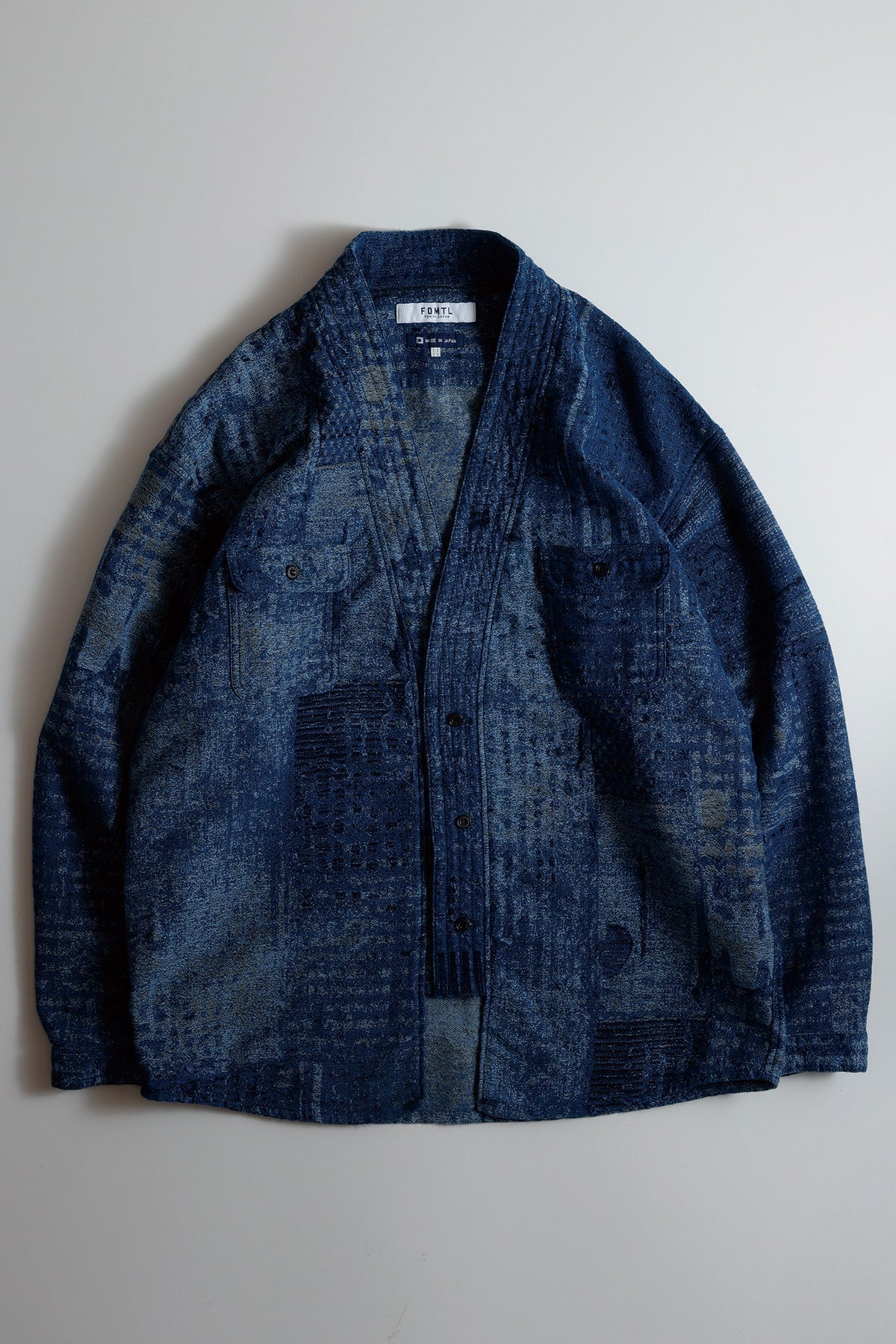 BORO JAQUARD HAORI SHIRT RINSE