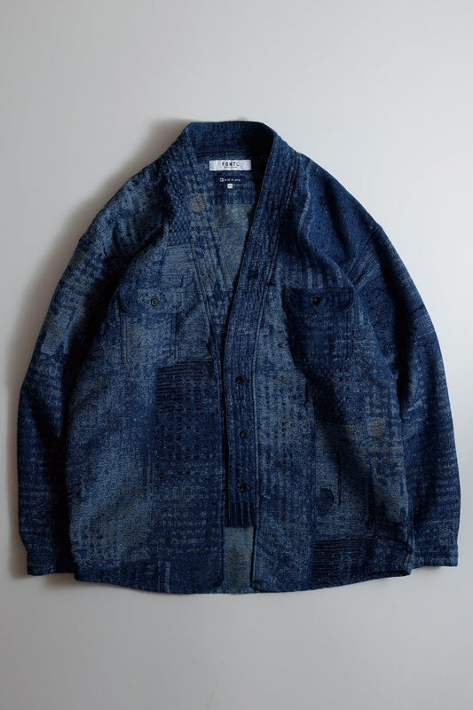 BORO JAQUARD HAORI SHIRT RINSE