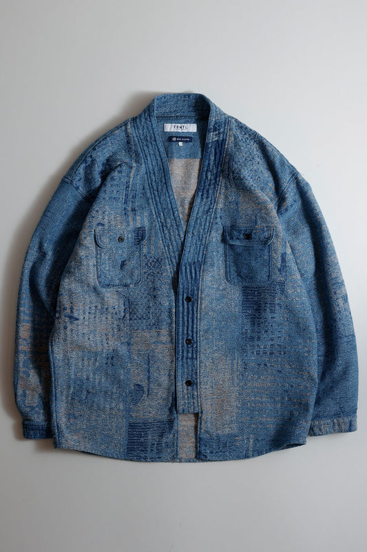 BORO JAQUARD HAORI SHIRT 3YR WASH