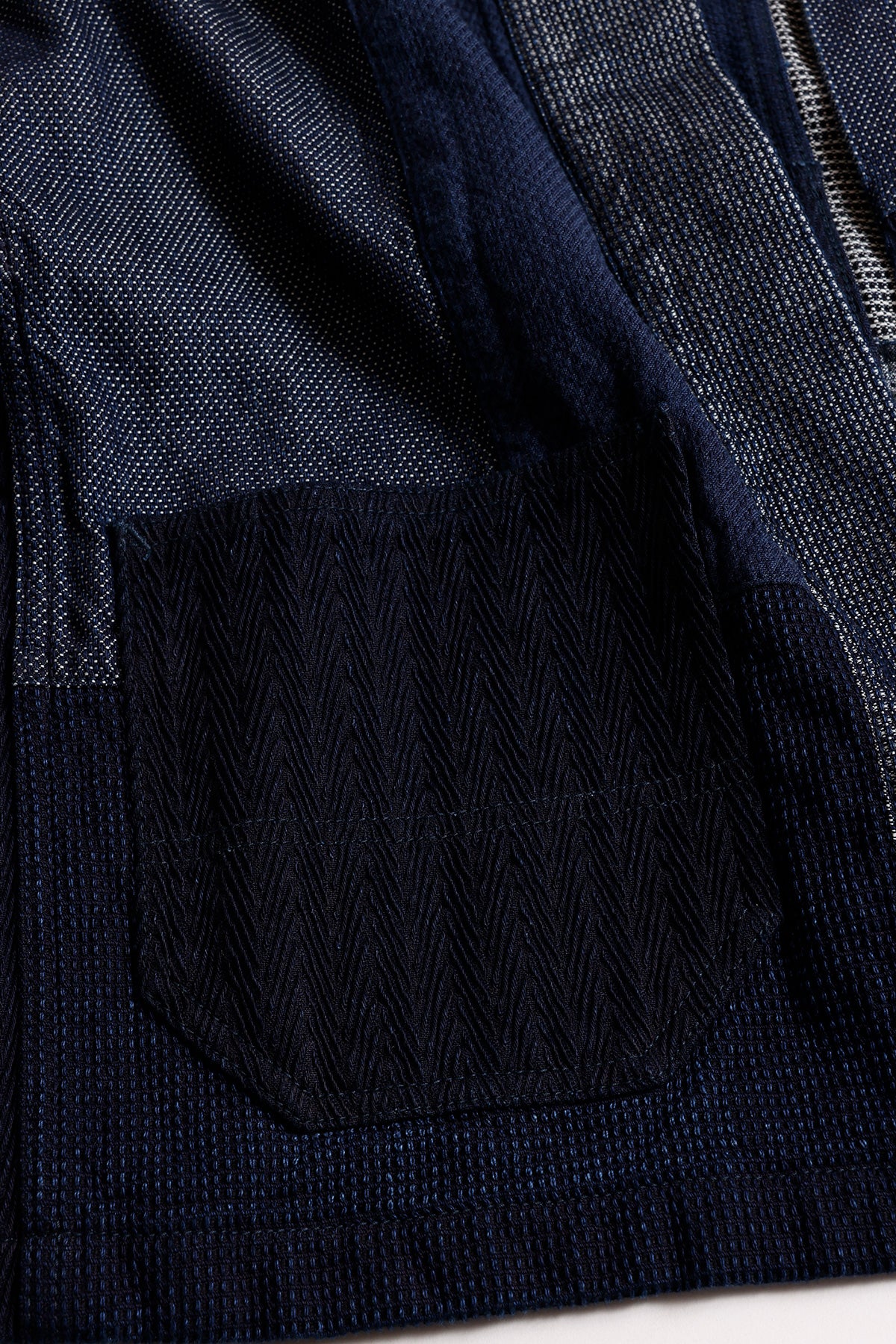 PATCHWORK HAORI JACKET RINSE