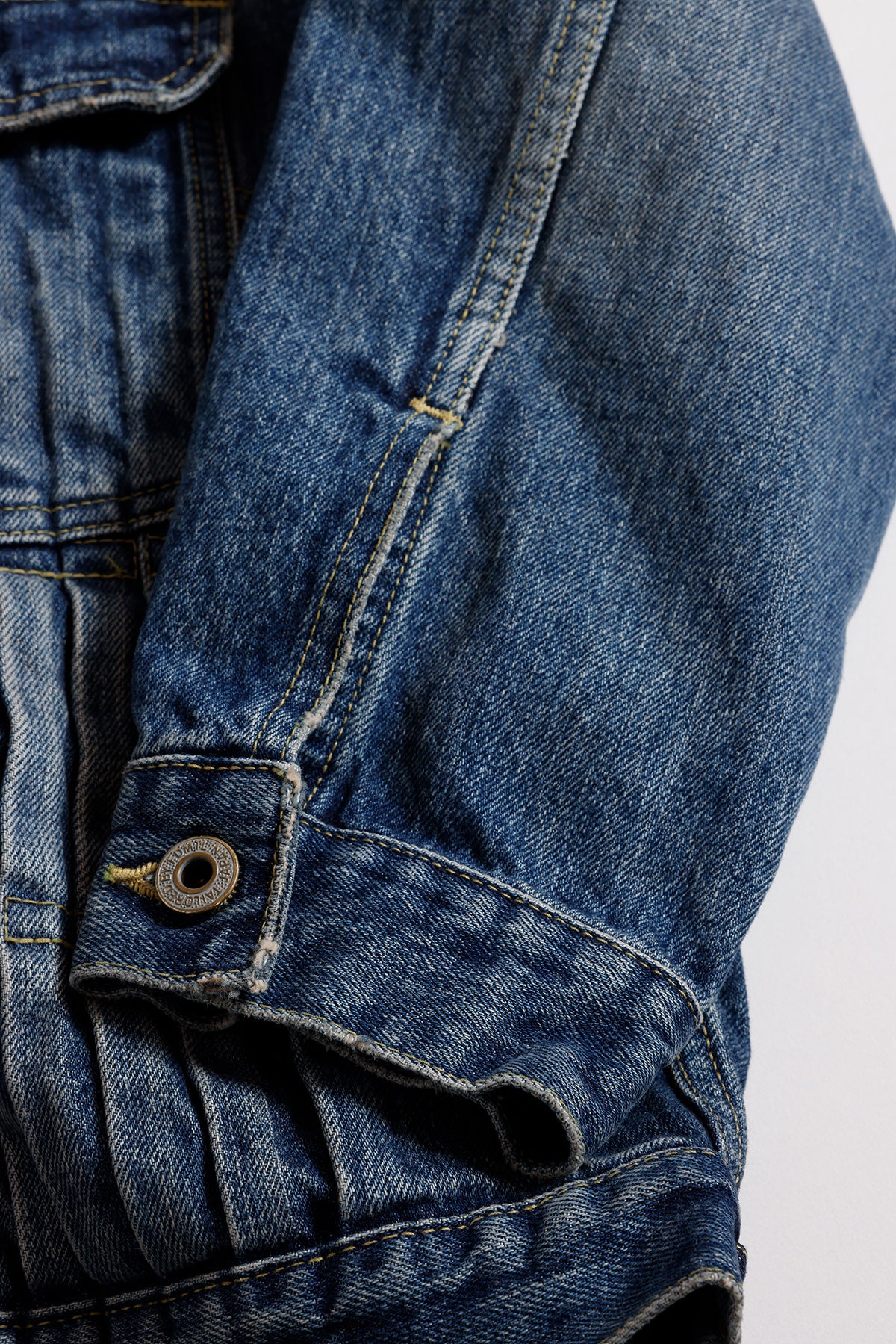 DENIM PLEATS JACKET 3YR WASH