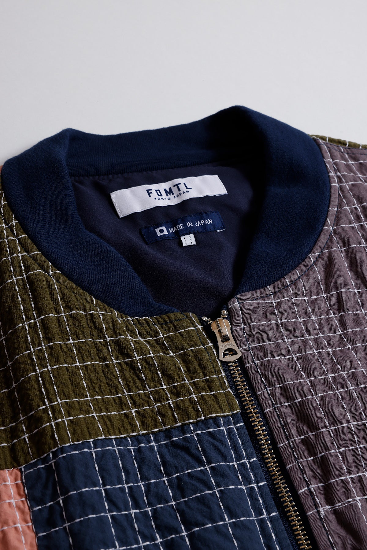 SASHIKO BOMBER JACKET RINSE