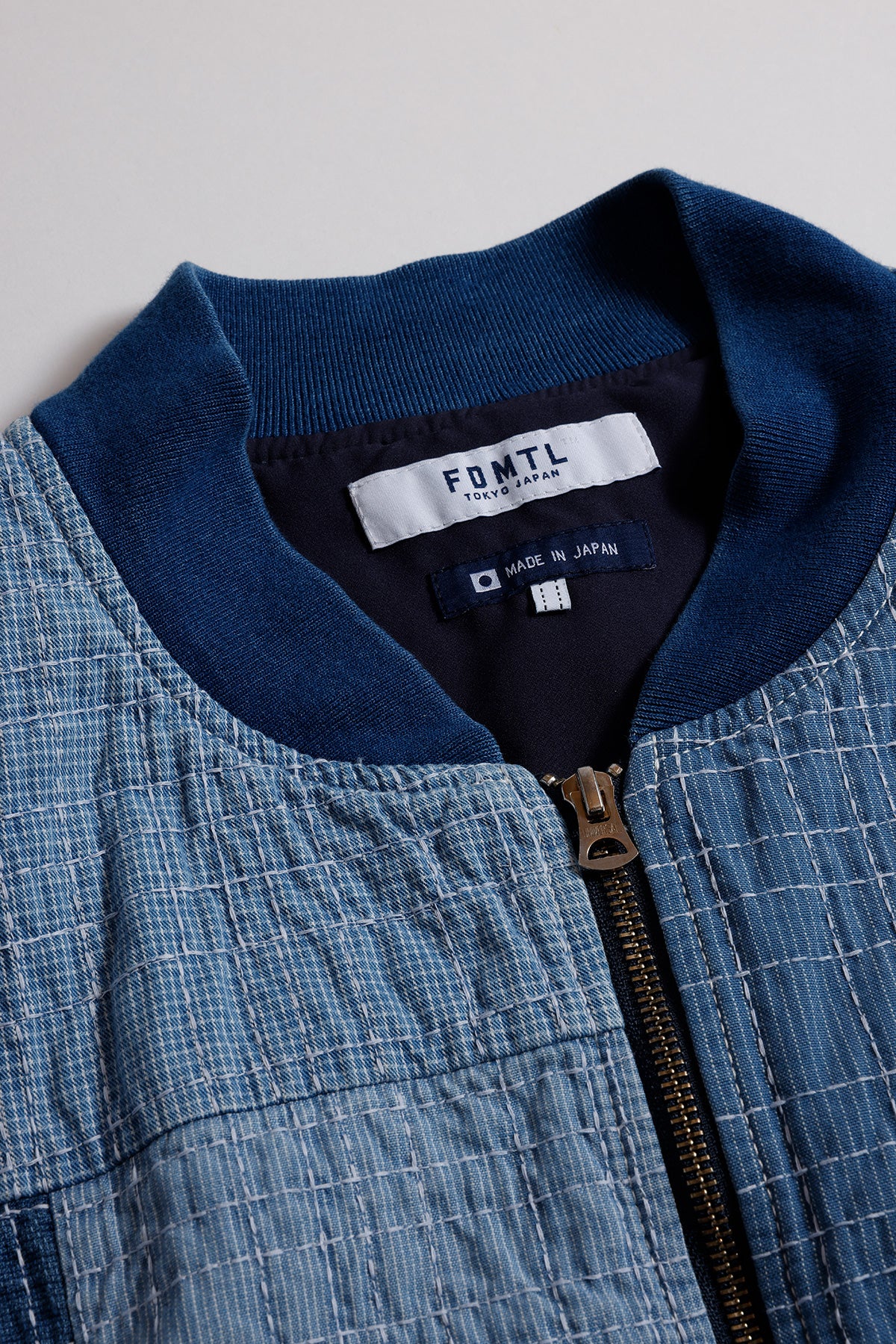 SASHIKO BOMBER JACKET 3YR WASH – FDMTL