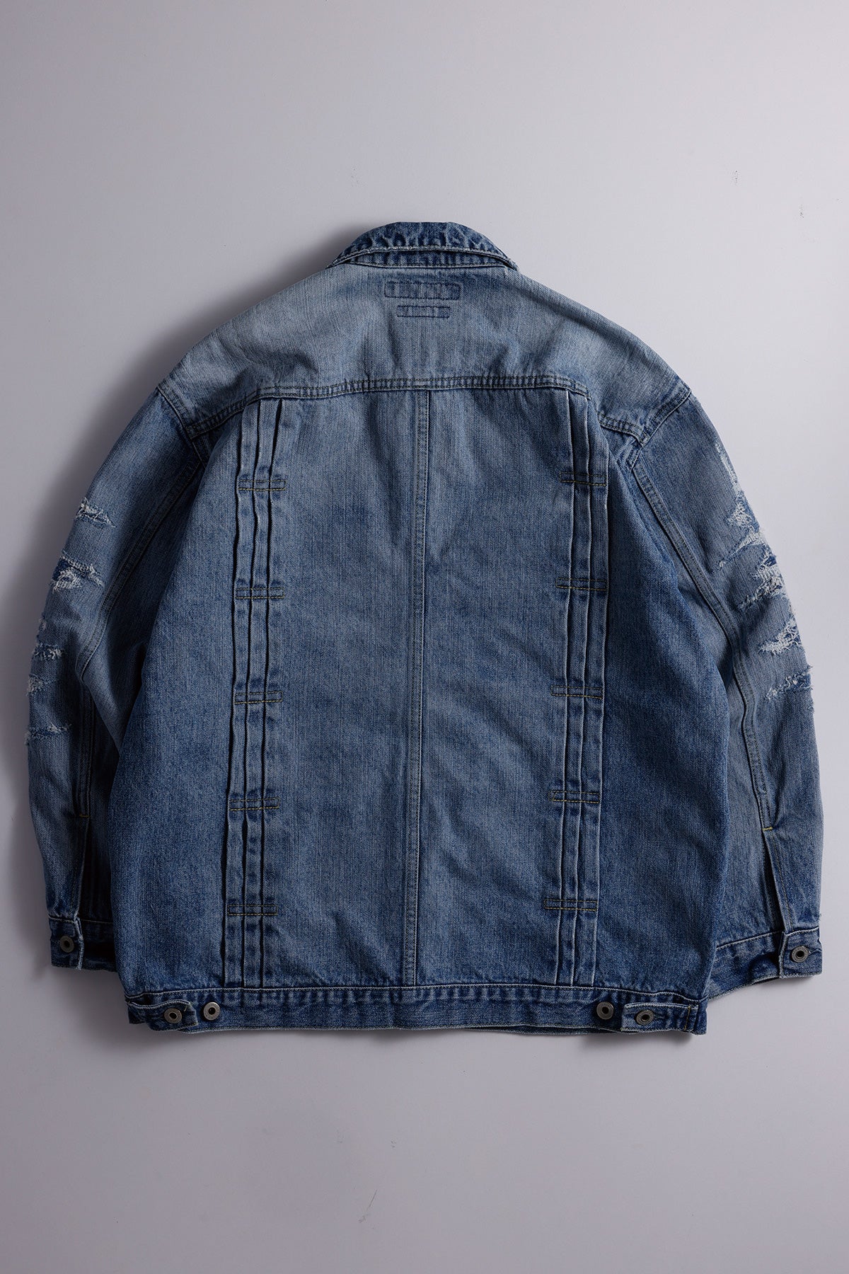 PLEATS DENIM JACKET 10YR WASH