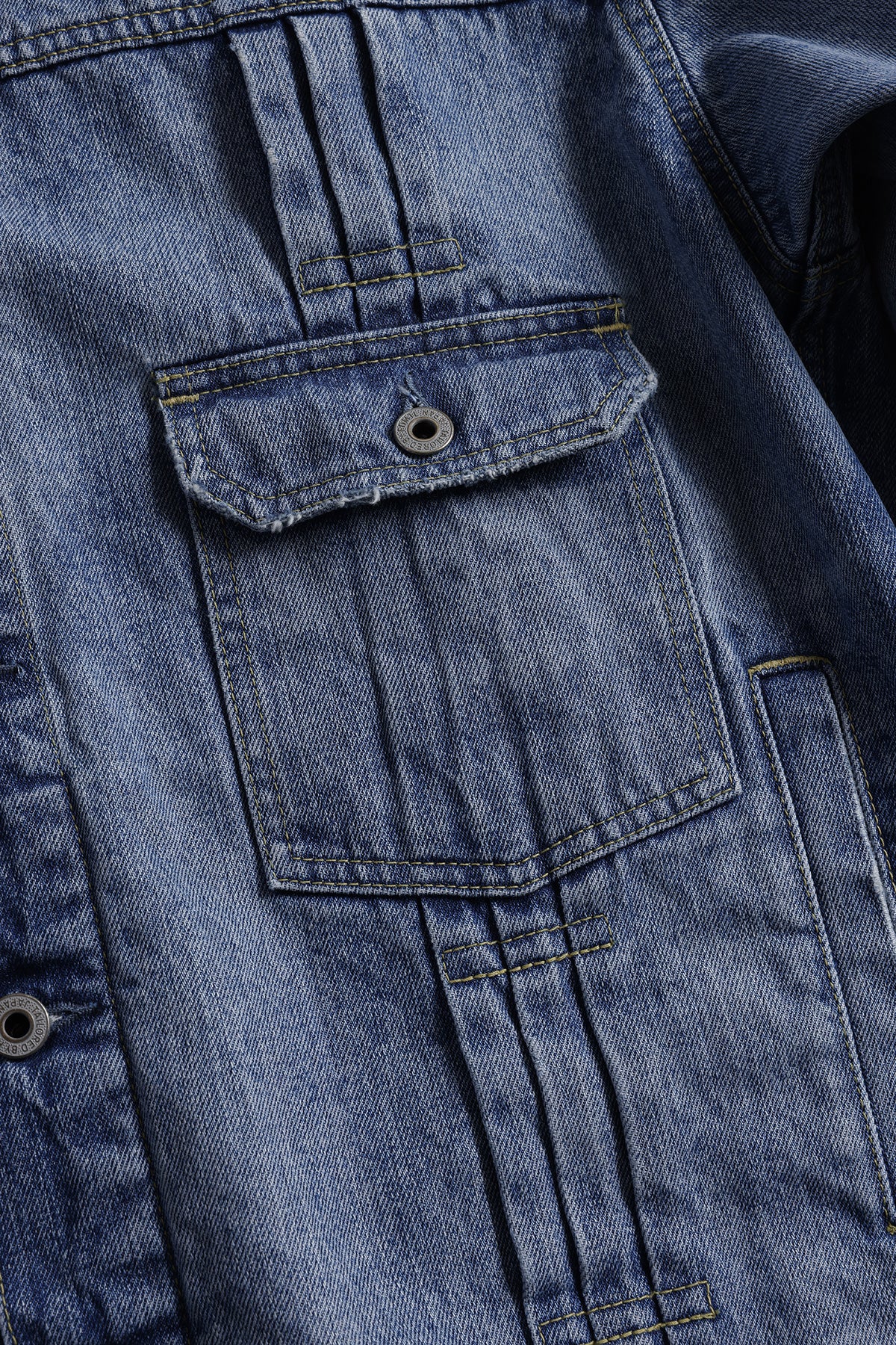 PLEATS DENIM JACKET 10YR WASH