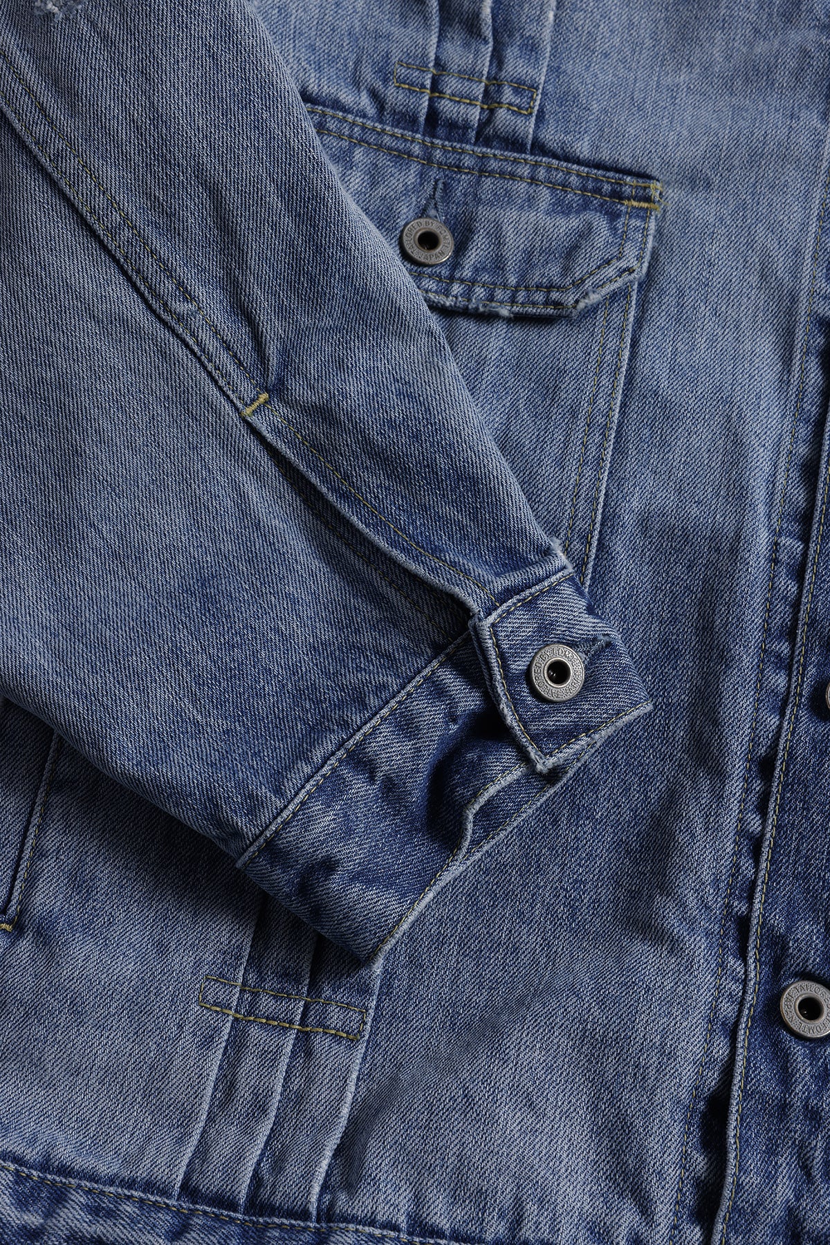 PLEATS DENIM JACKET 10YR WASH