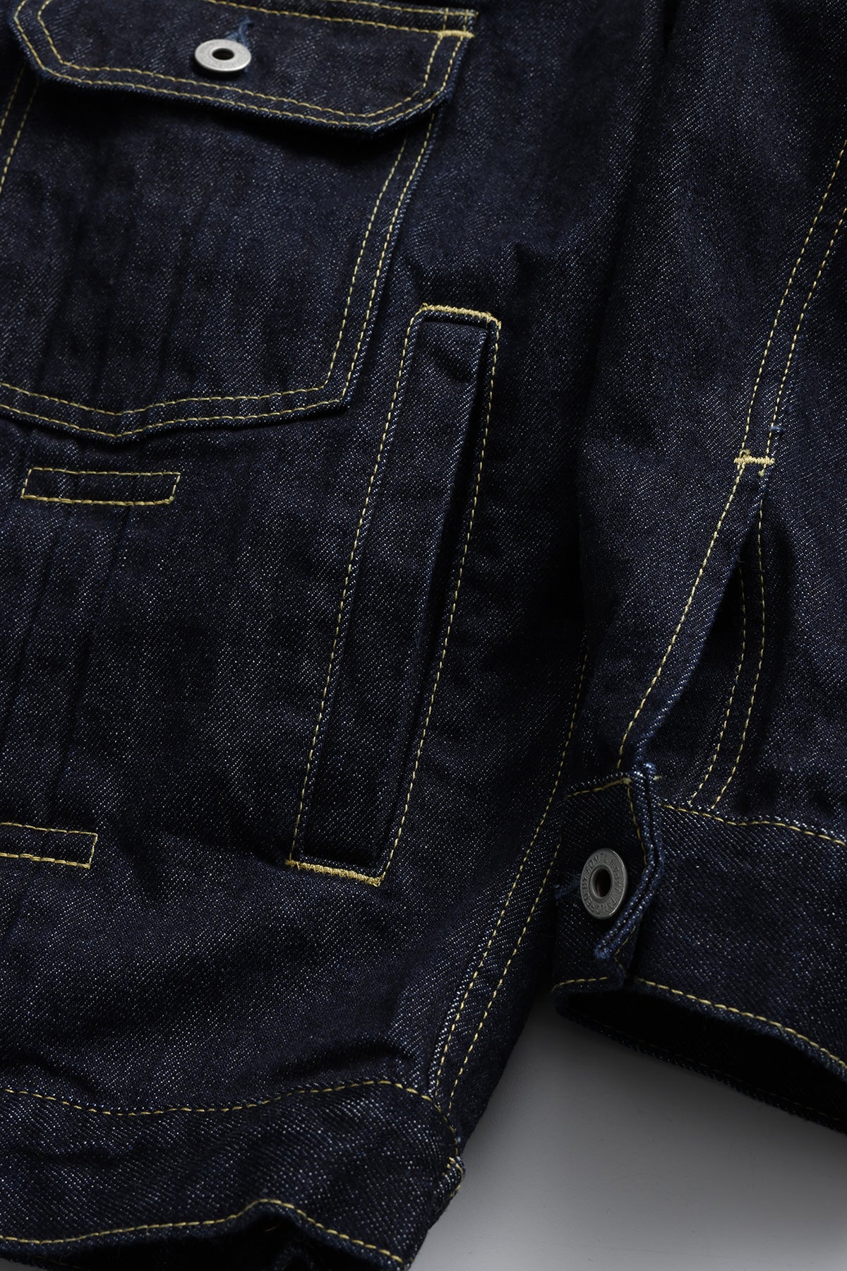 PLEATS DENIM JACKET RINSE