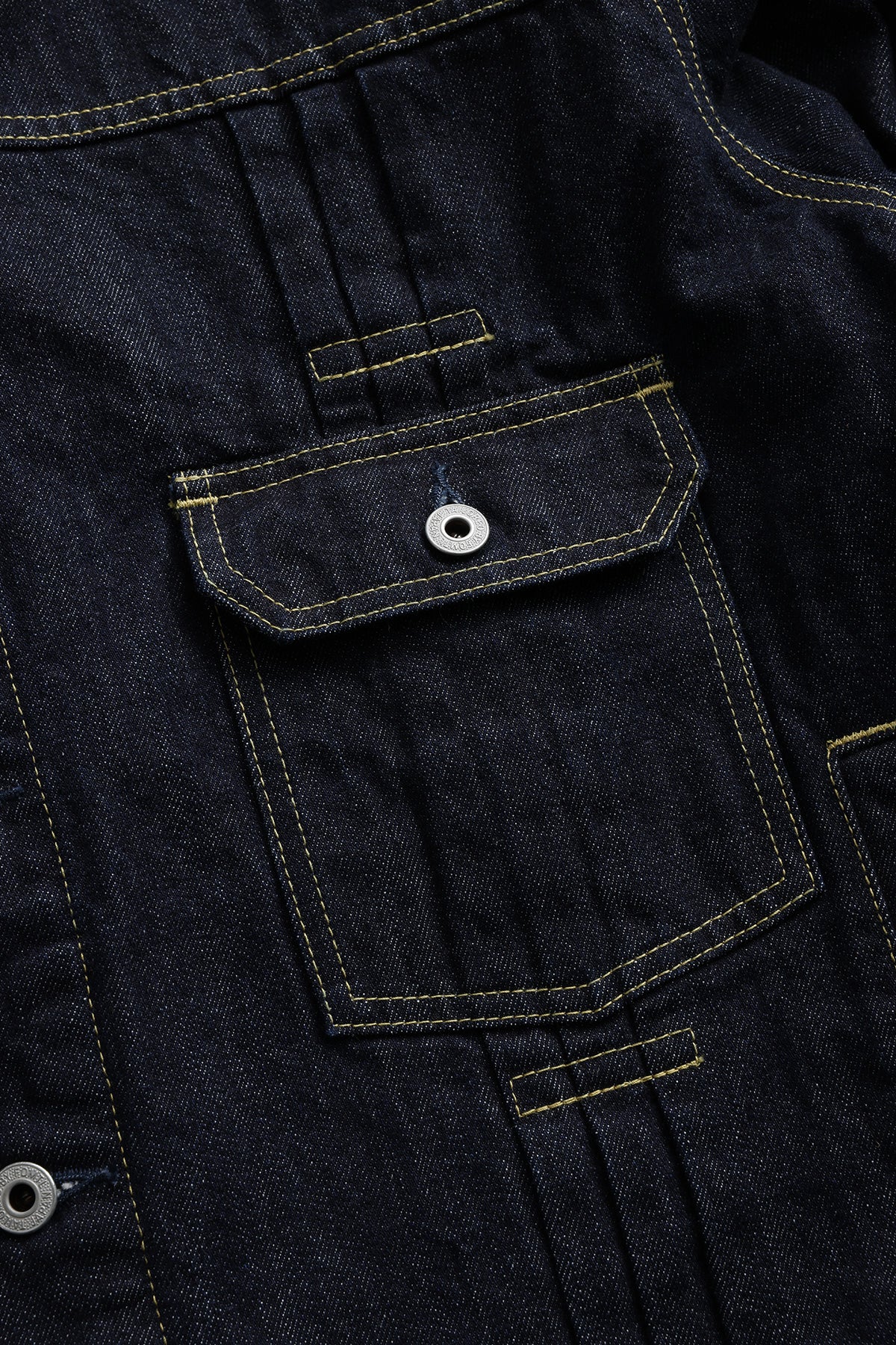 PLEATS DENIM JACKET RINSE