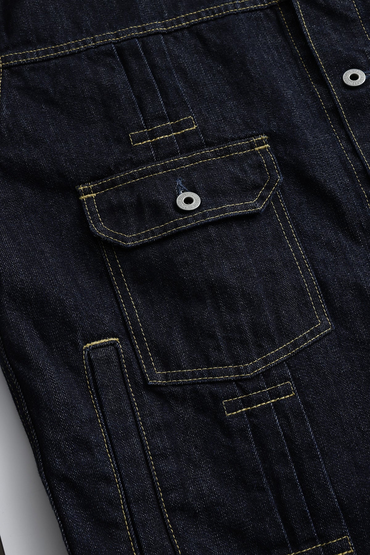 PLEATS DENIM JACKET RINSE
