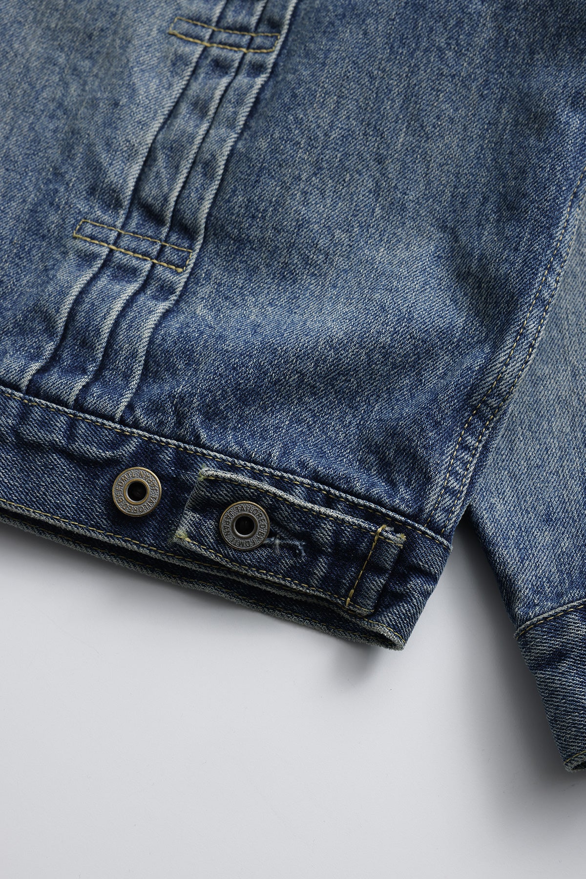 PLEATS DENIM JACKET 3YR WASH