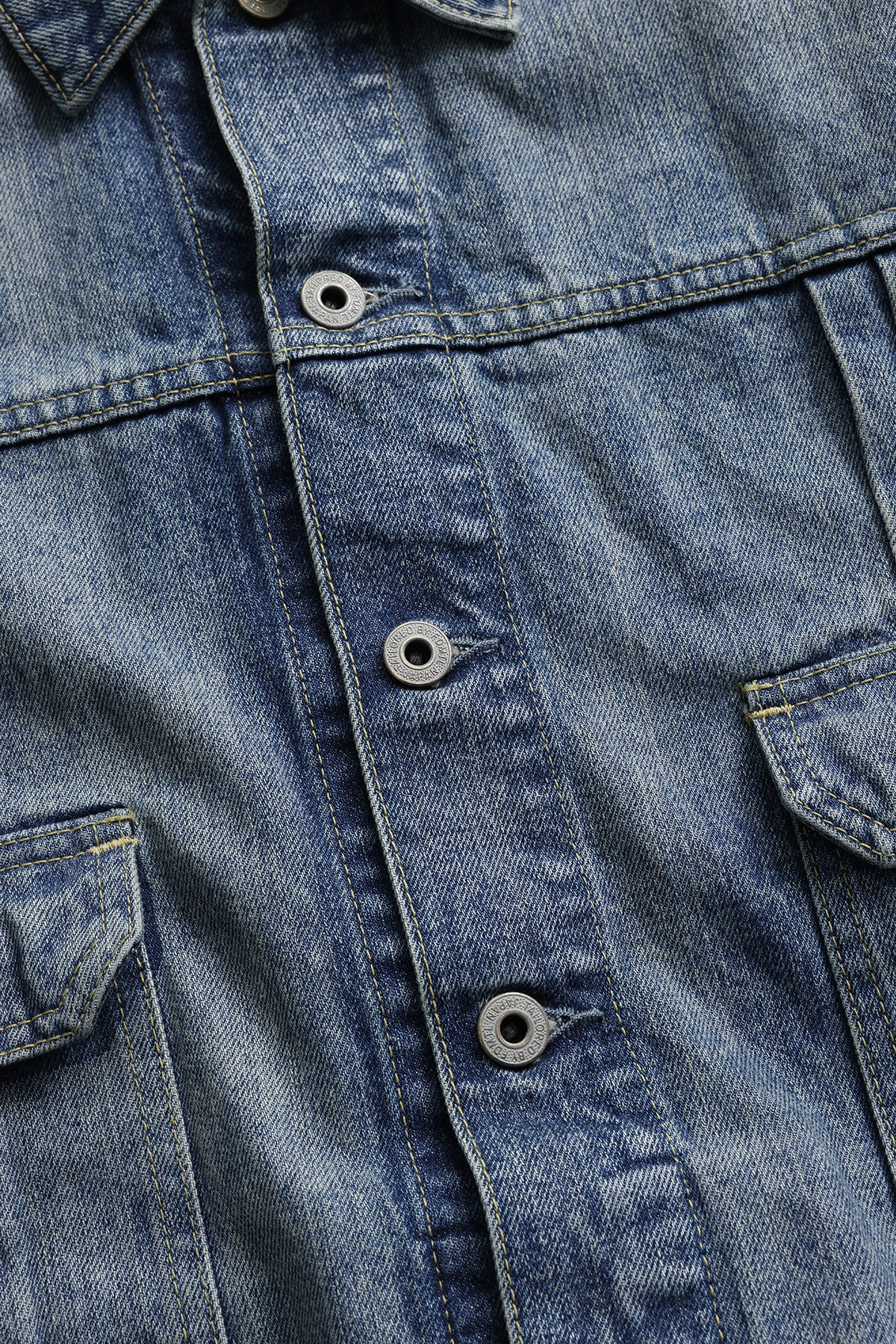 PLEATS DENIM JACKET 3YR WASH