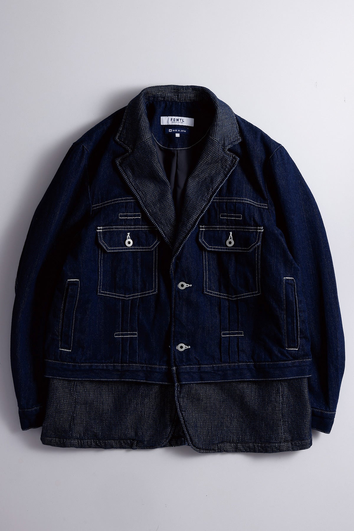 PLEATS LAPEL JACKET RINSE