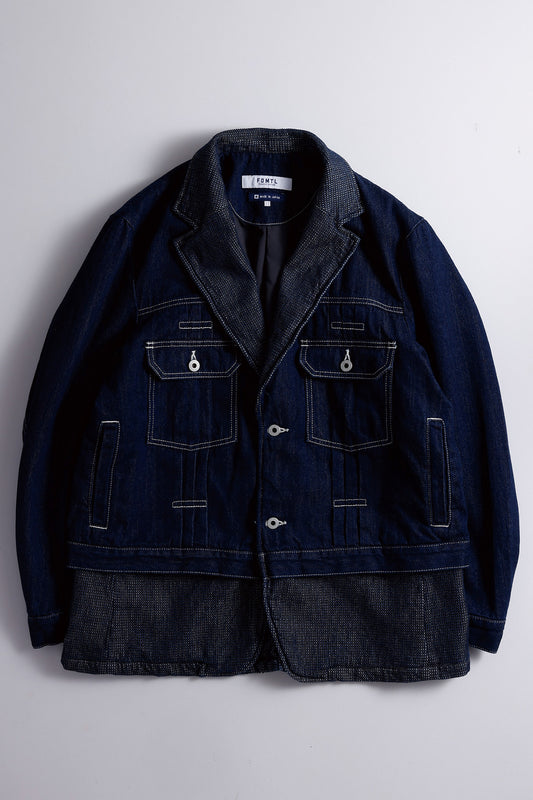 PLEATS LAPEL JACKET RINSE
