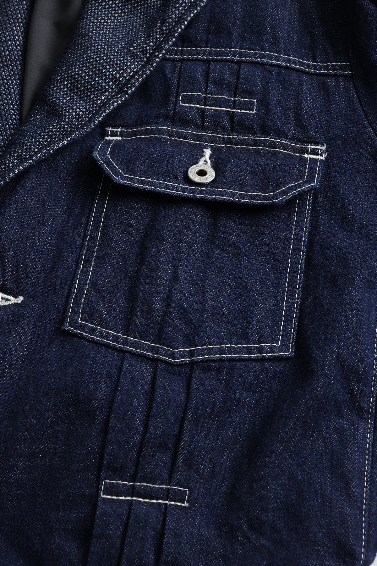 PLEATS LAPEL JACKET RINSE