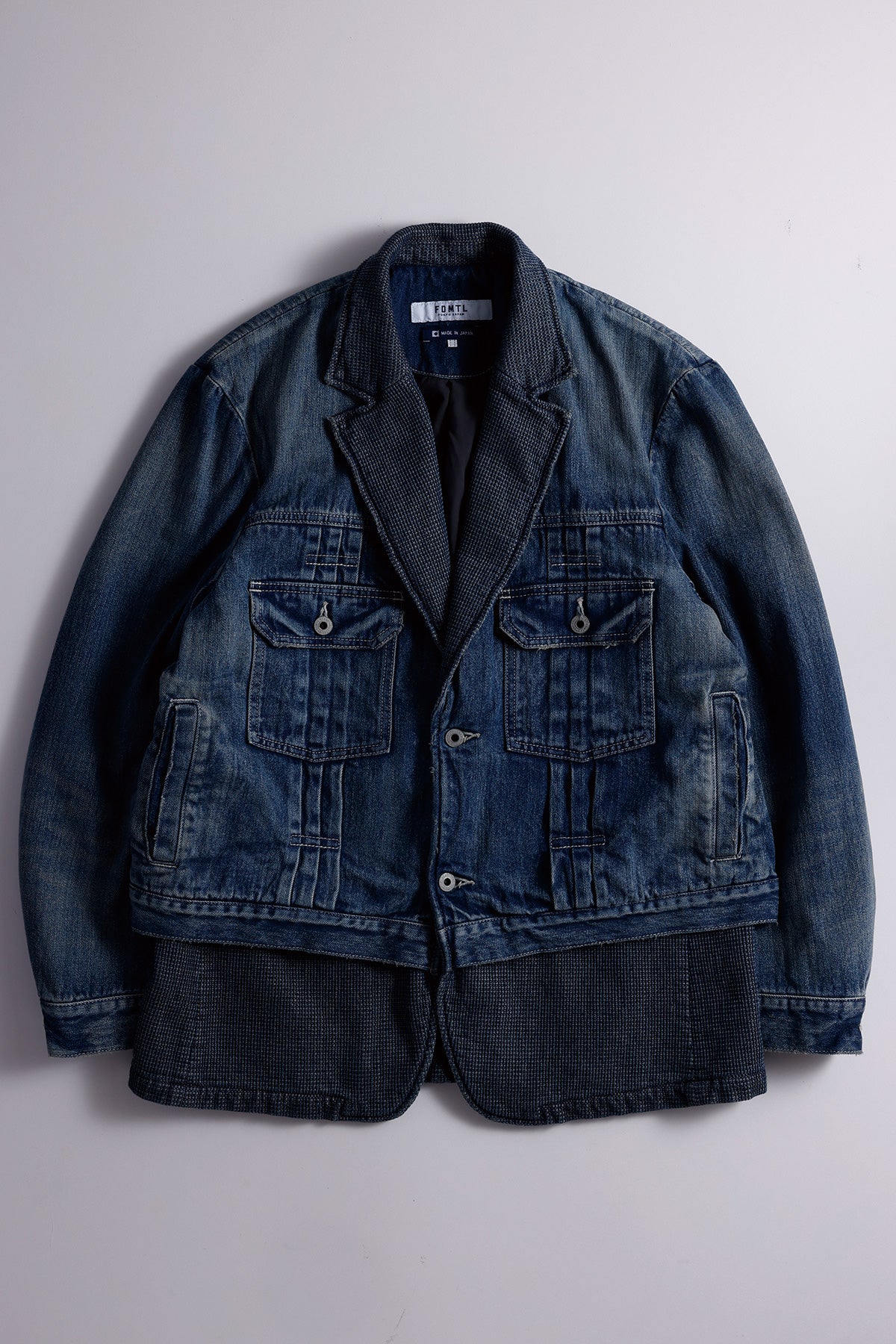 PLEATS LAPEL JACKET 3YR WASH