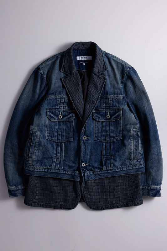 PLEATS LAPEL JACKET 3YR WASH