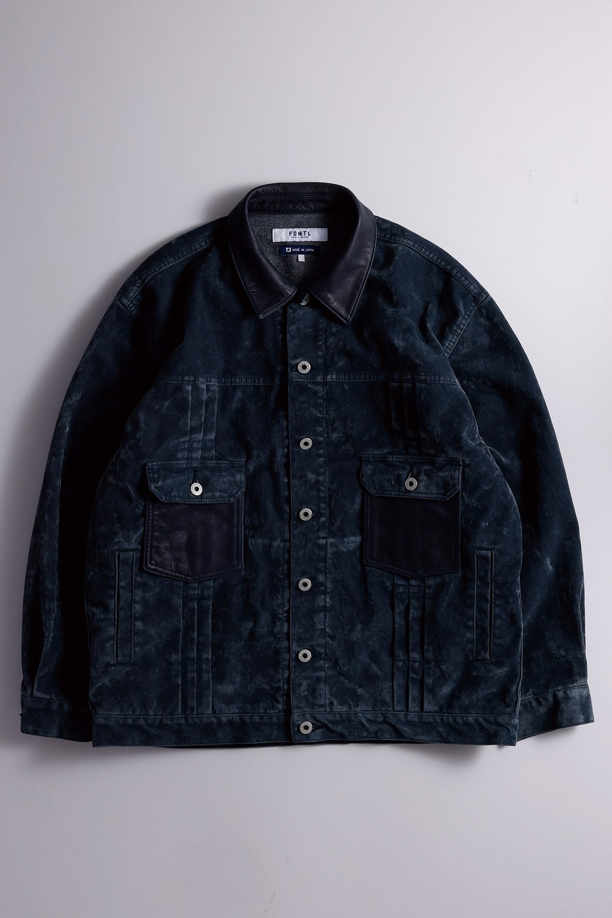 FLOCK LEATHER JACKET RINSE