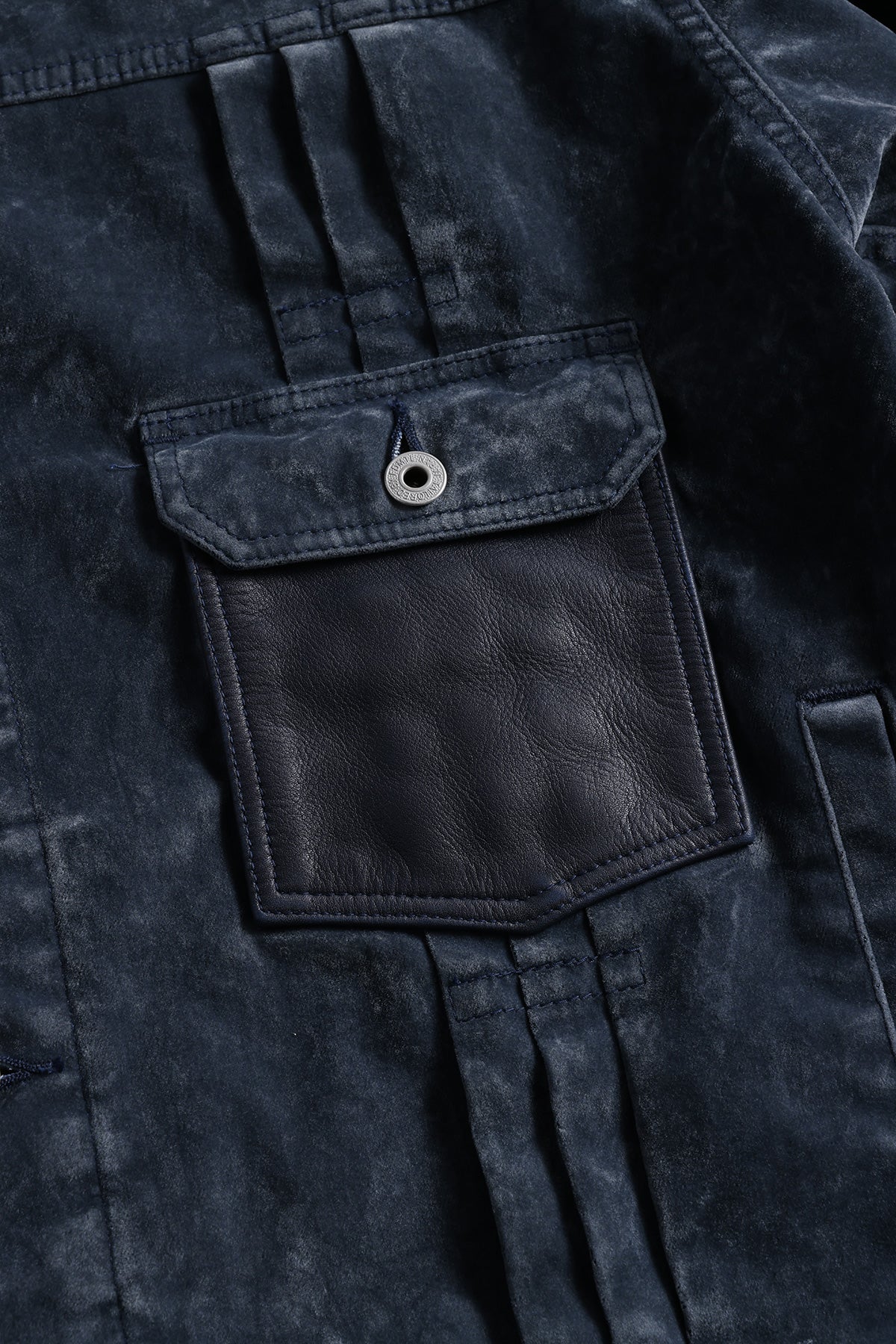 FLOCK LEATHER JACKET RINSE