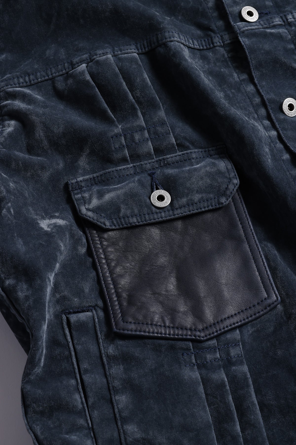 FLOCK LEATHER JACKET RINSE