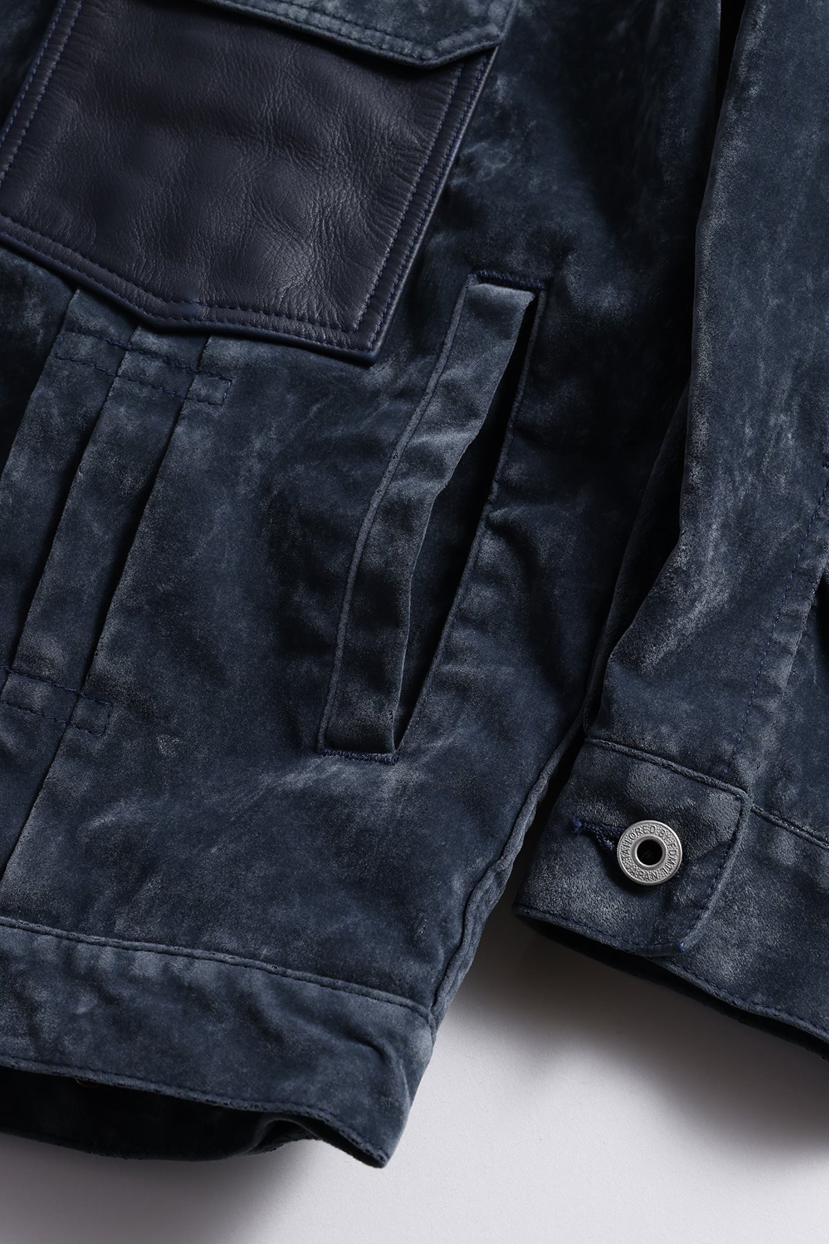 FLOCK LEATHER JACKET RINSE