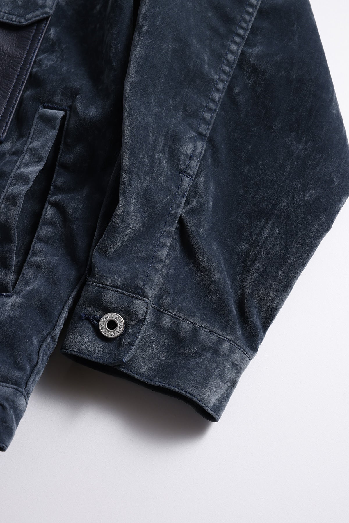 FLOCK LEATHER JACKET RINSE